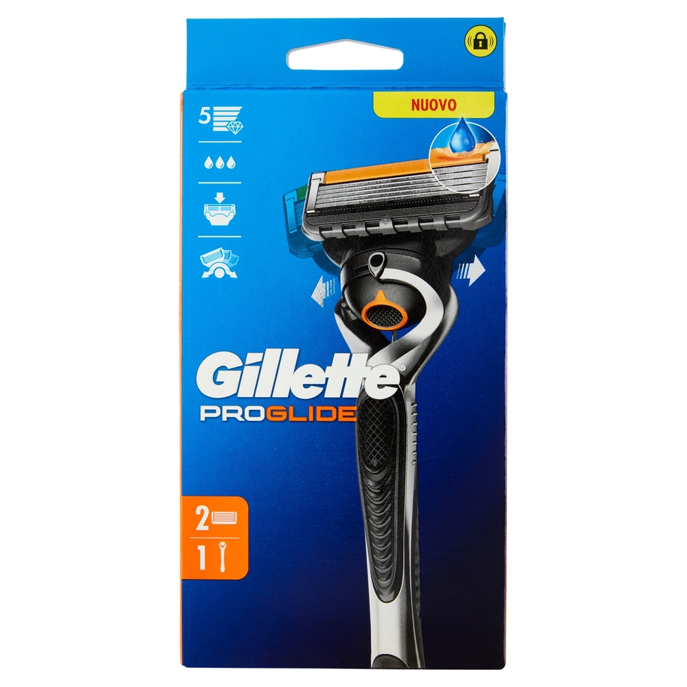Gillette Proglide Rasoio da Uomo a 5 Lame, 1 Manico + 2 Lamette